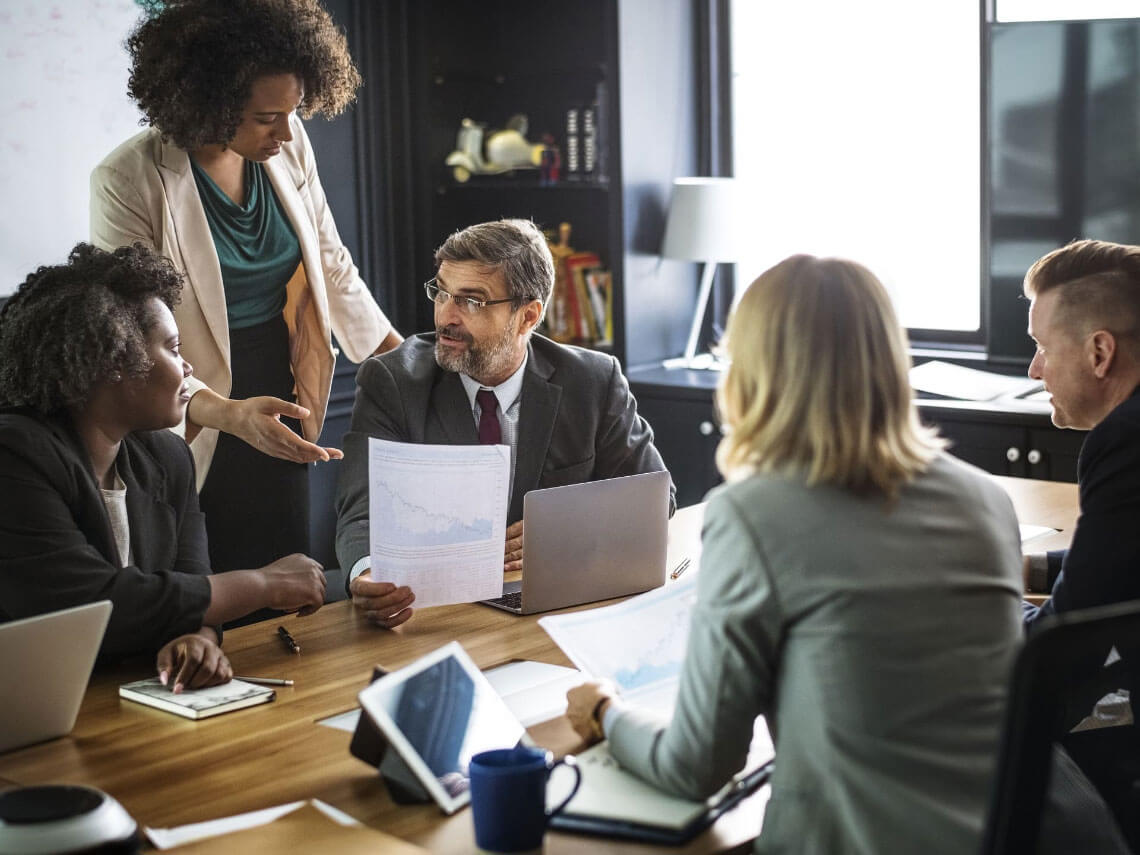 Group of professionals in meeting